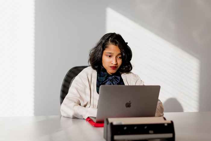 Student with laptop