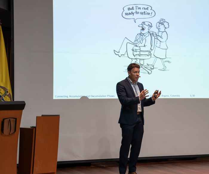 Servaas van Bilsen at conference in Bogotá, Colombia