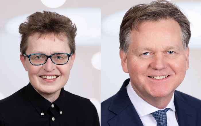 Ans Kolk (L) and Henk Volberda