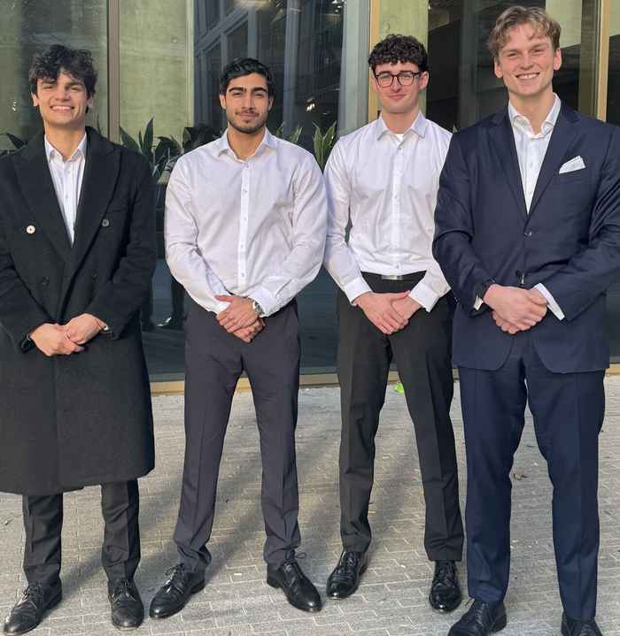 EB team (L to R): Mátyás Szűcs, Aman Swan, Viktor Horn, Nelson Neumann