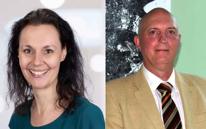 Corine Boon (L) and Tom van Engers